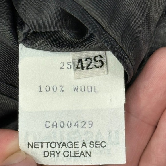 Peter Millar Sport Coat Blazer Mens‎ 42S Wool Gray Houndstooth Check Jacket - Picture 5 of 10